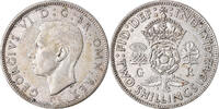 Grande-Bretagne Florin, Two Shillings Monnaie, George VI, Argent -