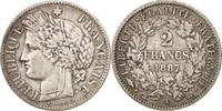France 2 Francs Monnaie, Cérès, Paris, Argent, KM:817.1 -
