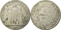 France 5 Francs Monnaie, Union et Force, Bordeaux, Argent -