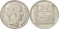 France 20 Francs Monnaie, Turin, Paris, Argent, KM:879 -