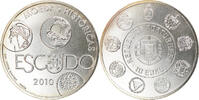 Portugal 10 Euro Lisbonne, Argent, KM:803 -