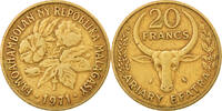 Madagascar 20 Francs, 4 Ariary Monnaie, Paris, Aluminum-Bronze -