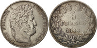 France 5 Francs Monnaie, Louis-Philippe, Lille, Argent, KM:749.13 -