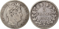 France 5 Francs Monnaie, Louis-Philippe, Bordeaux, Argent -