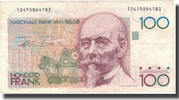Belgique 100 Francs Billet, KM:142a -