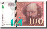 France 100 Francs Cézanne, 1997, Fayette:74.1A, KM:158a -