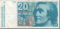 Suisse 20 Franken Billet, 1983, KM:55e -