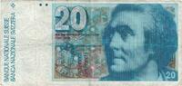 Suisse 20 Franken Billet, 1978, KM:55a -