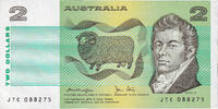 Australie 2 Dollars Billet, 1983, KM:43d -