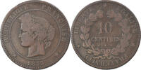 France 10 Centimes Monnaie, Cérès, Bordeaux, Bronze, Gadoury:265a -