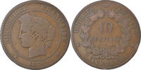 France 10 Centimes Monnaie, Cérès, Paris, Bronze, Gadoury:265a -