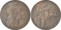 France 5 Centimes Monnaie, Dupuis, Paris, Bronze, KM:842 -