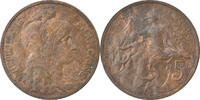 France 5 Centimes Monnaie, Dupuis, Paris, Bronze, KM:842 -