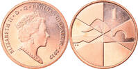 Gibraltar Penny Monnaie, Island games, Bronze Plated Steel -