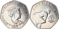 Île de Man 50 Pence Monnaie, Isle of Man, Slip Catch, Cupro-nickel -