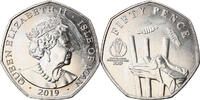Île de Man 50 Pence Monnaie, Isle of Man, Stumping, Cupro-nickel -