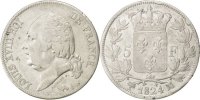 France 5 Francs Monnaie, Louis XVIII, Louis XVIII, Marseille -