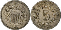 États-Unis 5 Cents Monnaie, Shield Nickel, Philadelphie -