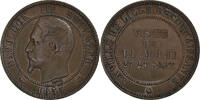 France 10 Centimes Monnaie, Lille, Bronze, Gadoury:249c, KM:M24 -
