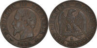 France 5 Centimes Monnaie, Napoleon III, Paris, Bronze -