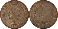 France 5 Centimes Monnaie, Cérès, Paris, Bronze, Gadoury:157a -