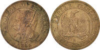 France 2 Centimes Monnaie, Napoleon III, Paris, Bronze -