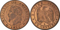 France Centime Monnaie, Napoleon III, Bordeaux, Bronze, Gadoury:87 -