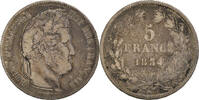 France 5 Francs Monnaie, Louis-Philippe, Bordeaux, Argent -
