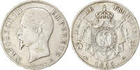 France 5 Francs Monnaie, Napoleon III, Lyon, Argent, Gadoury:734 -