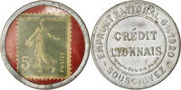France 5 Centimes Monnaie, Crédit Lyonnais, Credit Lyonnais, Timbre-Monnaie -