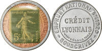 France 5 Centimes Monnaie, Credit Lyonnais, Timbre-Monnaie -