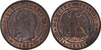 France 10 Centimes Monnaie, Napoleon III, Paris, Bronze -