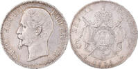 France 5 Francs Monnaie, Napoleon III, Strasbourg, Argent -