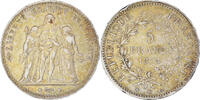 France 5 Francs Monnaie, Hercule, Bordeaux, Argent, Gadoury:745a -