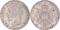 France 5 Francs Monnaie, Napoleon III, Lyon, Argent, Gadoury:734 -