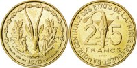 Communauté économique des États de l'Afrique de l' 25 Francs Monnaie, West African States, Aluminum-Bronze, KM:E5 -