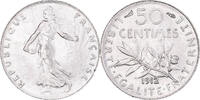 France 50 Centimes Monnaie, Semeuse, Paris, Argent, Gadoury:420 -