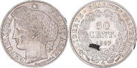 France 50 Centimes Monnaie, Cérès, Paris, Argent, Gadoury:419a -