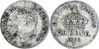 France 20 Centimes Monnaie, Napoleon III, Paris, Argent, KM:805.1 -