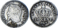 France 20 Centimes Monnaie, Napoleon III, Strasbourg, Argent -