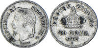 France 20 Centimes Monnaie, Napoleon III, Strasbourg, Argent -