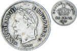 France 20 Centimes Monnaie, Napoleon III, Strasbourg, Argent -
