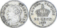 France 20 Centimes Monnaie, Napoleon III, Strasbourg, Argent -