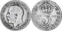 Grande-Bretagne 3 Pence Monnaie, George V, Argent, KM:813 -