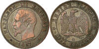 France 2 Centimes Monnaie, Napoleon III, Napoléon III, Bordeaux -