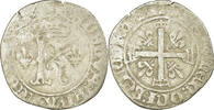 France Karolus or Dizain Monnaie, Charles VIII, Rouen, Billon -