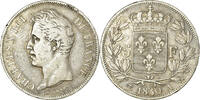 France 5 Francs Monnaie, Charles X, Paris, Argent, Gadoury:644a -