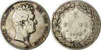 France 5 Francs Monnaie, Louis-Philippe, Paris, Sans le I, Argent -