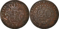 Açores 20 Reis Monnaie, Azores, Cuivre, KM:3 -