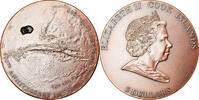 Îles Cook 5 Dollars Monnaie, Elizabeth II, Franklin Mint, Argent -